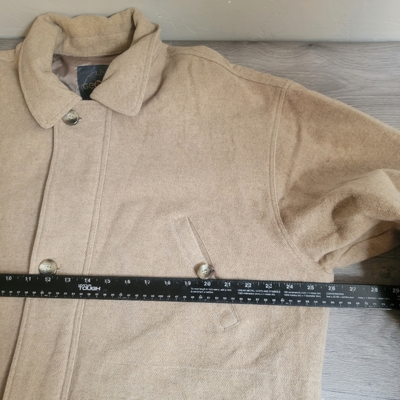 GECCU Austrailia Tan Wool Coat Jacket Size XXL(46) Women Cashmere Wool Pockets - Picture 5 of 15